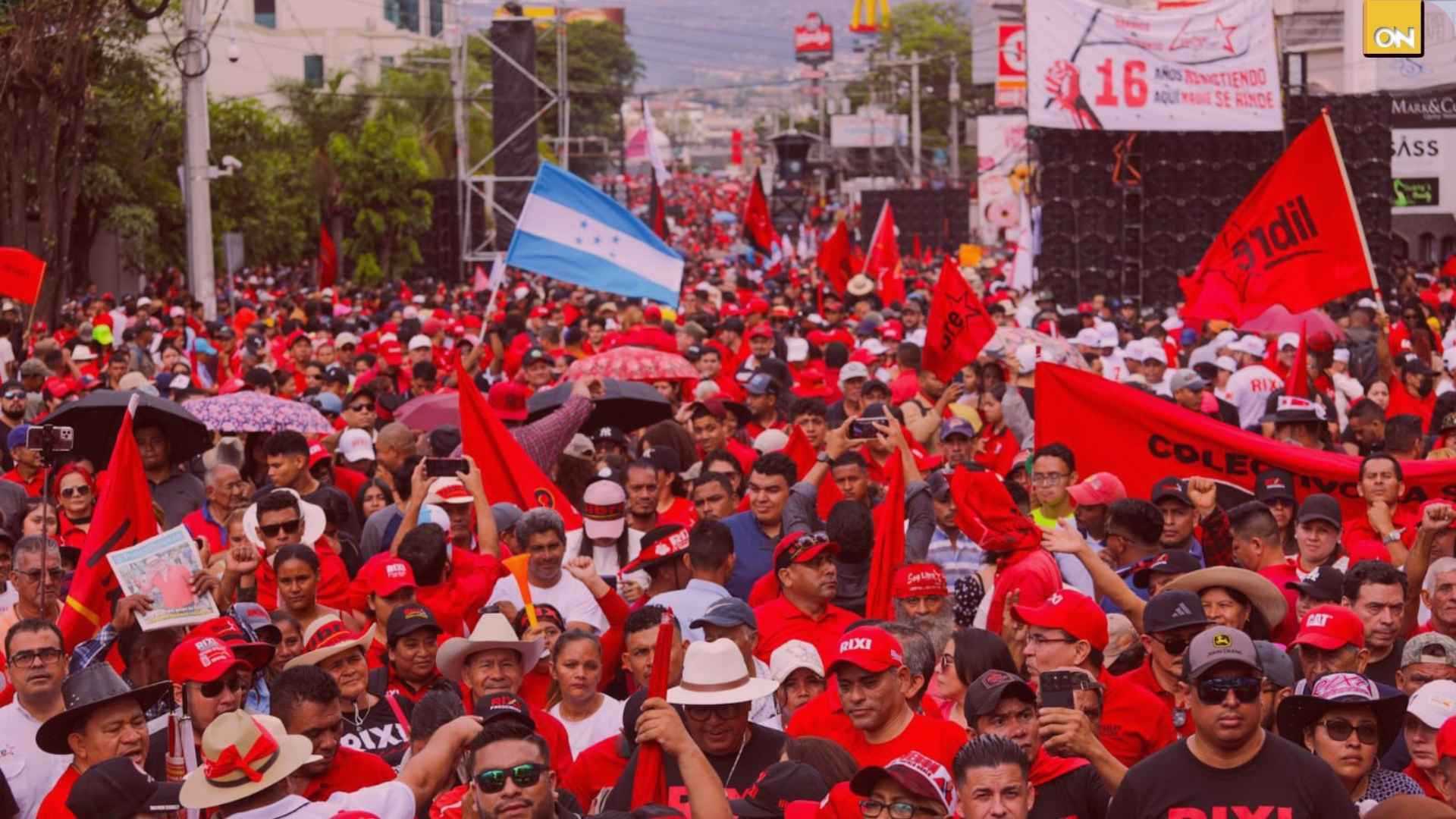 Marcha de LIBRE en San Pedro Sula revela crisis interna y afecta campaña de Rixi Moncada